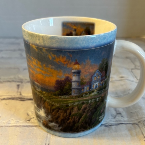 AMCAL FOR THE GIFT OF ART VICTORIAN LIGHT THOMAS KINKADE COFFEE/MUG - Picture 1 of 7